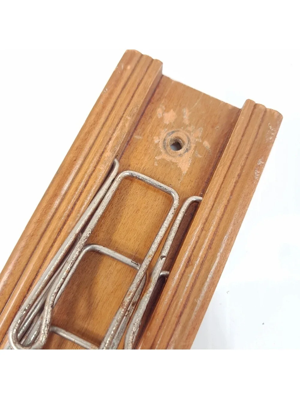 Vintage Tie Rack Belt Rack Tie Organizer Wood metal 13 Hooks organizer wall hook
